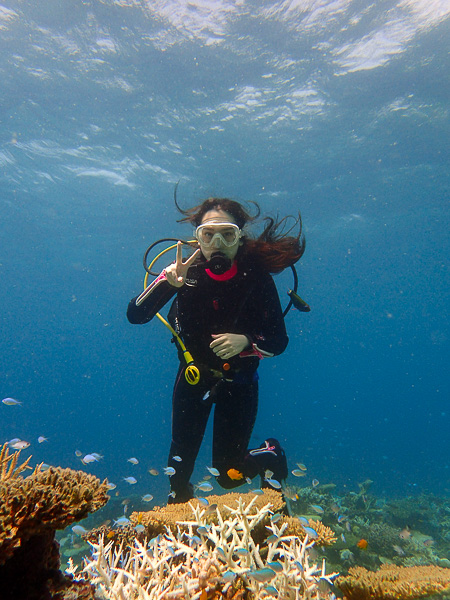 Diving in Nagura Bay